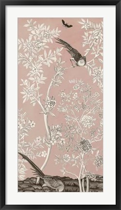 Framed Blush Chinoiserie II Print