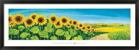 Framed Valle Dei Girasoli Print