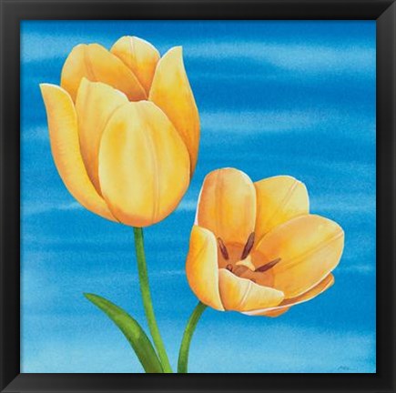 Framed Tulipani Nel Blu Print