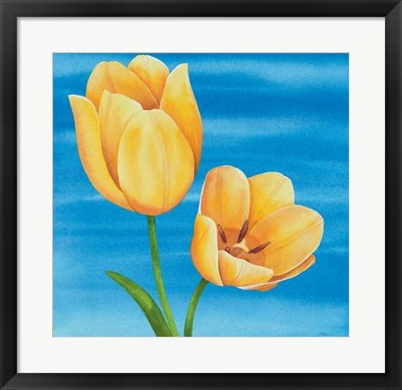 Framed Tulipani Nel Blu Print