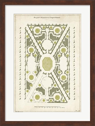 Framed European Garden Design IV Print