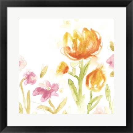 Framed Floral Song II Print