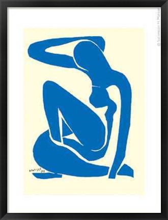 Framed Blue Nude I Print