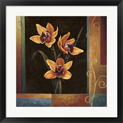 Framed Yellow Orchids Print