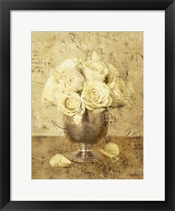 Framed Golden Roses I Print