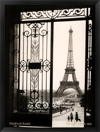 Framed Views of Paris the Eiffel Tower Print