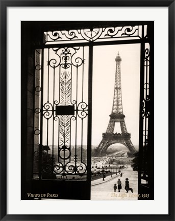 Framed Views of Paris the Eiffel Tower Print