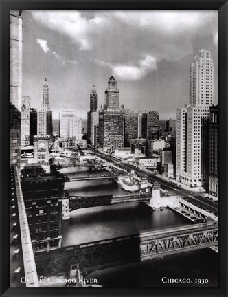 Framed On the Chicago River, c.1930 Print