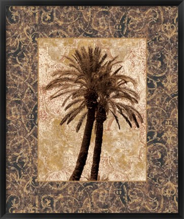 Framed Palm Collage I Print