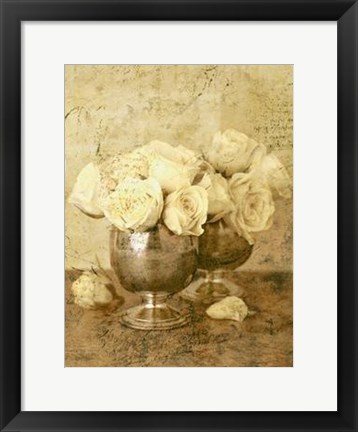 Framed Golden Roses II Print