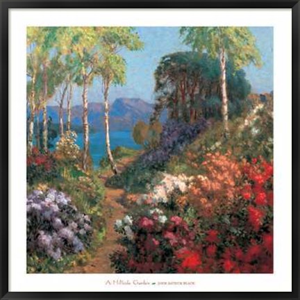 Framed John arthur Black - Hillside Garden in Westmoreland Size 37.5x37.5 Print