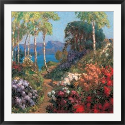 Framed John arthur Black - Hillside Garden in Westmoreland Size 37.5x37.5 Print