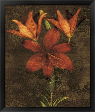 Framed Red Lilies Print