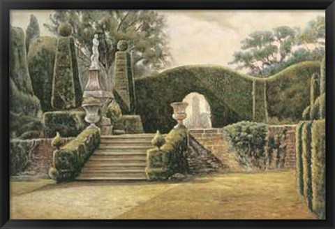 Framed Steps to the Garden II Print