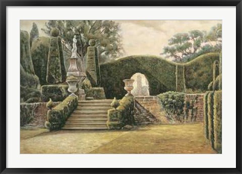 Framed Steps to the Garden II Print