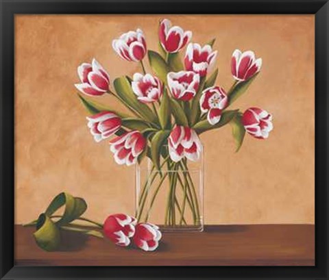 Framed Tulipes Dans un Vase Print