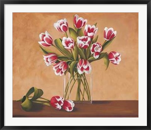 Framed Virginia Huntington - Tulipes Dans un Vase Size 41.5x35 Print