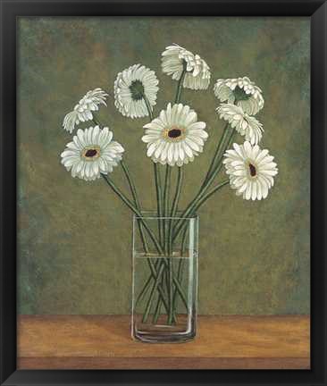 Framed Vase de Marguerites Print