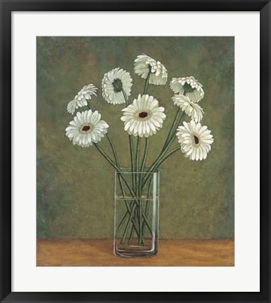 Framed Vase de Marguerites Print