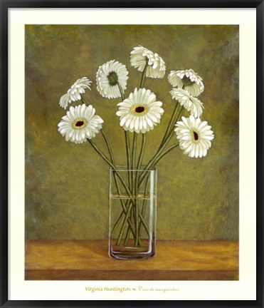 Framed Vase de Marguerites Print