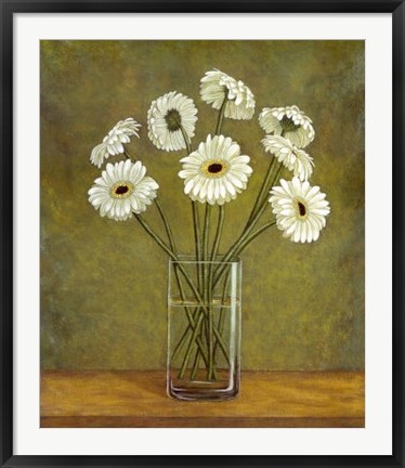 Framed Vase de Marguerites Print