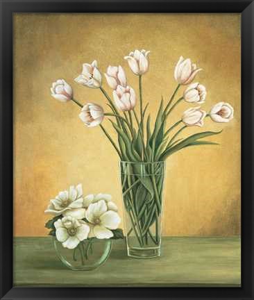 Framed Tulipes Blanches Print