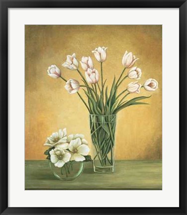 Framed Tulipes Blanches Print