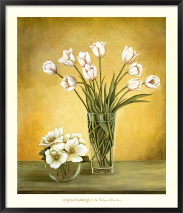 Framed Tulipes Blanches Print