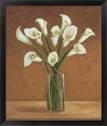 Framed Callas Dans un Vase Print