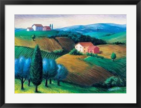 Framed Colline Toscane Print