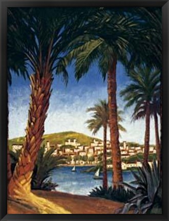 Framed French Riviera I Print