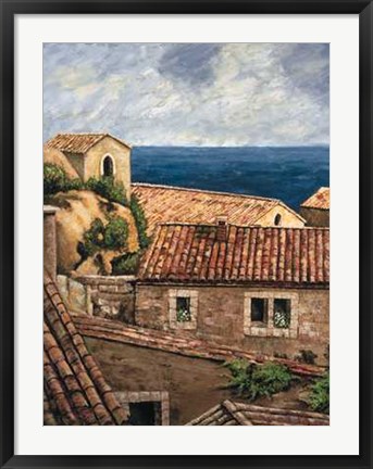 Framed Coastal Village II Print