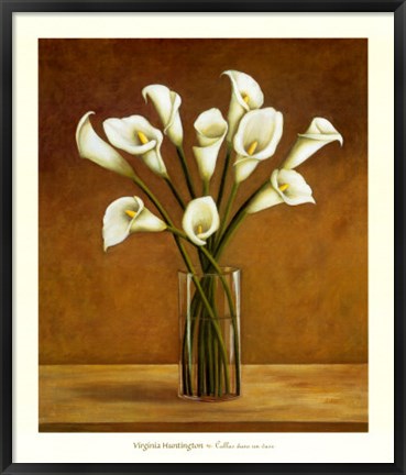 Framed Callas Dans un Vase Print