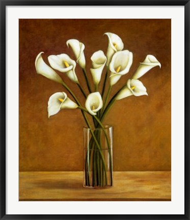 Framed Callas Dans un Vase Print