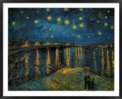 Framed Starry Night over the Rhone, c.1888 Print