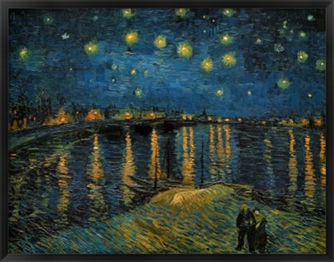 Framed Starry Night over the Rhone, c.1888 Print