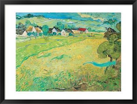 Framed Vue Ensoleille Pres d&#39;Auvers Print