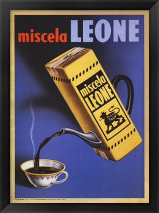 Framed Miscela Leone 1950 Print