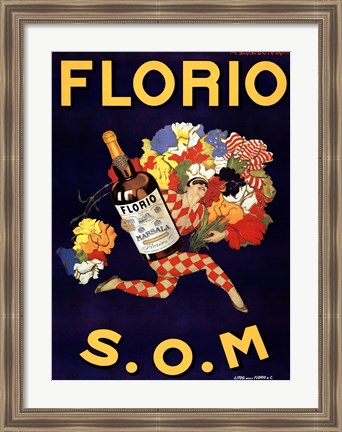 Framed Florio 1915 Print