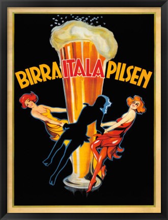 Framed Birra Itala Pilsen c.1920 Print