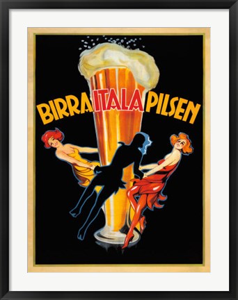 Framed Birra Itala Pilsen c.1920 Print