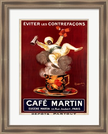 Framed Cafe Martin Print