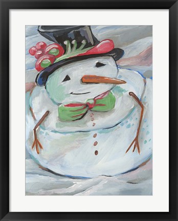 Framed Snowman Print