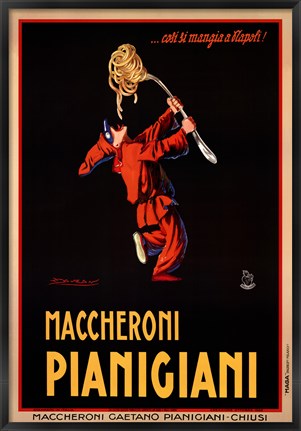 Framed Maccheroni Pianigiani 1922 Print