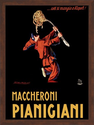 Framed Maccheroni Pianigiani 1922 Print