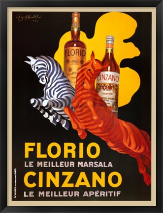 Framed Florio e Cinzano Print