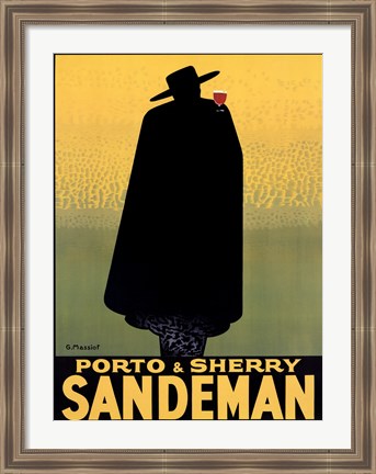 Framed Porto &amp; Sherry Sandeman 1931 Print