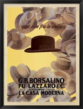 Framed Borsalino 1930 Print