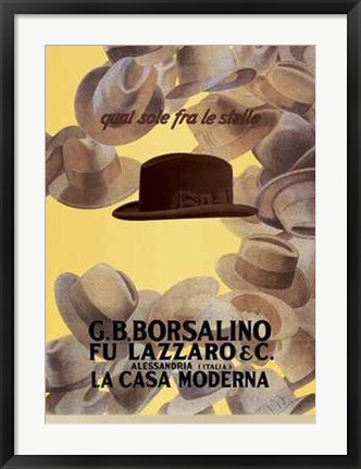 Framed Borsalino 1930 Print