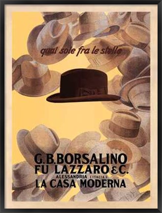 Framed Borsalino 1930 Print